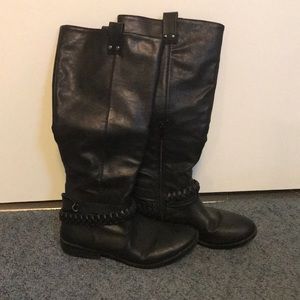 Knee high black boots